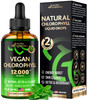 NUTRAHARMONY Vegan Chlorophyll Liquid Drops - Oxygen & Energy Boost, Skin Cleanse - Made In Usa Trusted Quality - Natural Deodorant & Detox - 12000 Mg Extra Strength Supplement - 2 Month Supply, Fresh Mint Flavor