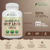 Purely Holistic Grass Fed Beef Liver Capsules 4500Mg - 270 Capsules, 750Mg Each - Grassfed Desiccated Liver Supplement - Pasture Raised In Argentina Non Gmo Hormone Free Source Of Heme Iron Coq10 Vitamins A & B12