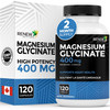 RENEW ACTIVES Magnesium Glycinate 400MG per 2 Capsules Pure Magnesium Bisglycinate for Full Body Relaxation Sleep Muscles Bones and Energy 120 Capsules