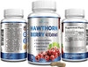 YUMMYVITE Hawthorn Berry 4:1 Extract (120 Capsules) Immune System Support, Super Antioxidant, Hawthorn Berry Capsules Concentrated From 2660Mg Berries