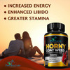 YUMMYVITE Horny Goat Weed 1590Mg Extra Strength Blend, 120 Capsules, W. Maca, Arginine, Ginseng, Tribulus, Tongkat, Libido, Stamina, Energy Support, Non-Gmo Formula, 120 Caps