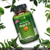 ‎Irwin Naturals One-Per-Day Mega B-12 1,500Mcg High Potency Methylcobalamin Vitamin - Fast Enhanced Absorption With Mct + Asian Ginseng - Natural Energy Boost - 60 Liquid Softgels With Pill Case