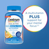 Centrum Multigummies Multi+ Dual Action Mental Focus Adult Multivitamin With Caffeine From Green Tea Supports Mental Focus Attention And Alertness Lemon/Orange Flavors - 90 Count