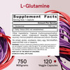 Jarrow Formulas L-Glutamine 750 Mg Dietary Supplement Immune And Muscle Support 120 Veggie Capsules Up To 120 Day Supply (Pack Of 12)