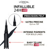 L'Oreal Paris Paris Infaillible Grip Precision Felt 0.4Mm 24H Longwear Waterproof Eyeliner Black