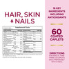 Nature's Bounty Optimal Solutions Hair Skin & Nails Formula With 3 000 Mcg Biotin 60 Coated Caplets