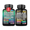 Zoyava Vitality Boost Duo: Sea Moss 16-In-1 Magic Moss 180 Caps & Shilajit Power Shilastrength Blend - Energize Your Life!