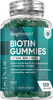 ‎Weightworld Biotin Gummies - 5000mcg - 120 Gummies with Vitamin A B C D E & Selenium - Hair Nails & Skin Vitamins - Natural Raspberry & Blueberry Flavoured Vitamin B7 Gummies - Chewable Biotin Hair Gummies