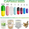 Xprs Nutra Size 1 Empty Capsules - 1000 Count Clear Enteric Coated Empty Gelatin Capsules - Delayed Release Pill Capsules - DIY Capsule Filling - Pure Bovine Empty Enteric Capsules Gel Caps