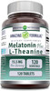 Amazing Nutrition Formulas Melatonin Plus L-Theanine 10 mg Tablets Supplement | Non-GMO | Gluten | Made in USA (10 mg 120 Count)