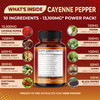Aumeto Cayenne Pepper Capsules - Ultra complex with Cinnamon Ginger Cardamom Hawthorn Berry - Support Digestion Circulation & Overall Wellness (180 count (pack of 1))