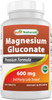 Best Naturals Magnesium Gluconate (35 mg Elemental Magnesium from 600mg of Magnesium Gluconate) 180 Tablets