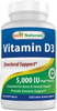 Best Naturals Vitamin D3 5000 IU 360 Softgels