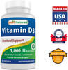 Best Naturals Vitamin D3 5000 IU 360 Softgels