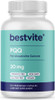 Bestvite PQQ 20mg (Pyrroloquinoline Quinone) (120 Vegetarian Capsules) - No Stearates - Vegan - Non GMO - Gluten