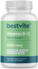 Bestvite Vitamin B12 (Methylcobalamin) 1000mcg (240 Vegetarian Capsules) (Methyl B12) - No Stearates - Vegan - Non GMO - Gluten