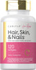 Carlyle Hair Skin and Nails Vitamin | 120 Softgels | Beauty Formula Supplement | with Biotin and Collagen | Non-GMO Gluten