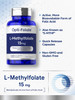 Carlyle L Methylfolate 15mg | 120 Capsules | Value Size | Max Potency | Optimized and Activated | Non-GMO Gluten | Methyl Folate 5-MTHF | by Opti-Folate
