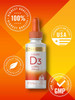 Carlyle Liquid Vitamin D3 | 2000 IU | 2 oz | Vegetarian Non-GMO and Gluten Formula | 50mcg | Vitamin D Liquid Drops for Adults