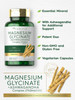 Carlyle Magnesium Glycinate with Ashwagandha | 2740mg Complex | 120 Vegetarian Capsules | Potent Duo | Non-GMO and Gluten Supplement