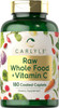 Carlyle Raw Whole Foods VIT C | 180 Coated Caplets | Dietary Supplement | Vegan Non-GMO & Gluten
