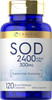 Carlyle S.O.D. Supplement Capsules | 300mg | 120 Count | Superoxide Dismutase | Non-GMO and Gluten