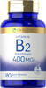 Carlyle Vitamin B-2 400mg | 180 Count | Non-GMO Gluten Supplement | Vitamin B2 Riboflavin