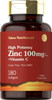 Carlyle Zinc Supplement 100mg with Vitamin C | 180 Softgels | Non-GMO Gluten | Tahoe Nutritionals
