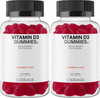Codeage Vitamin D3 Gummy Vitamins Vitamin D3 5000 IU Gummies Cholecalciferol 125 mcg Soft Pectin-Based Animal Gelatin- Gummy Gummies Vitamins Tasty Strawberry Non-GMO - 2-Pack