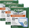 Curad Super Absorbent Wound Pad Medium 4" x 4" 10 Count 3 Pack