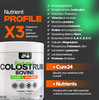 Cure24 Bovine Colostrum X3 Supplement Powder for Humans 100% Pure Whole Natural Grass Fed Superfood High IgG Plus Probiotic & Prebiotic Unflavored Made in USA