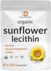 Deal Supplement Organic Sunflower Lecithin Powder 12oz – Soy Plant Based Naturally Occurring Phosphatidyl Choline – Lactation Supplement for Women – Non-GMO