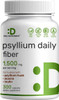 Deal Supplement Psyllium Husk 1500mg Per Serving 300 Capsules – 3 in 1 Fiber Supplement with Inulin & Acacia Complex – Natural Soluble Fiber Supports Digestive Health – Plant Based Non-GMO
