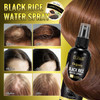Elbbub Black Rice Water Hair Growth Serum Spray - Natural Vegan Hair Regrowth Treatment for Men & Women with Castor Oil and Ginger - Ideal for Damaged Dry Hair - Enhances Thickness Length Luster
