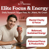 Eu Natural Elite Caffeine Pills with L-Theanine – Jitter- Focused Energy Supplements – Clean & Natural Nootropic Stack for Smart Cognitive Performance – 120 Soft Capsules