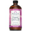 Heritage Store Organic Castor Oil Glass Bottle Cold Pressed Rich Hydration for Hair & Skin Bold Lashes & Brows 16oz