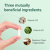 Hey Nutrition Vitamin D3 & K2 MK-7-100ug Each with MCT Oil - Suitable for Vegetarians - Support Healthy Bones Teeth Muscles Immune Function and Fatigue - Non-GMO 60 Vegetarian Capsules