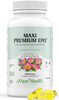 Maxi Health Evening Primrose and Flax Seeds Oil Softgels - Vegan Omega 3 6 9 Supplements for Healthy Skin Hair and Joints - Kosher Organic Evening Primrose Oil Softgels 180 Count