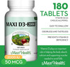 Maxi Health Kosher Vitamin D3 2000IU - Highly Absorbable Vitamin D Supplements for Healthy Immune Response Calcium Absorption Teeth & Bone Health - VIT D3 Vitamin 2000 IU - Vitamin D 3 - VIT D 3-180 Tablets