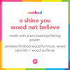 Method Wood Polish Almond For Wood Surfaces Furniture and Cabinets 14 Ounces (Pack of 6)