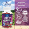 Nature'S Nutrition Energy Gummies Vitamin B12 Green Tea & Natural Caffeine Support Extra Strength 1000 mcg Daily Energy Vitamins Delicious Berry Flavor Gummy Chewable Supplement for Runners Women & Men - 60 Count