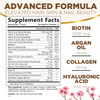 Nature'S Nutrition Hair Vitamins for Women Ultra Strength 5000mcg Biotin Collagen & More - Premium Hair Growth Skin Nails & Keratin Support Supplement Infused with Argan Oil & Hyaluronic Acid Non-GMO - 60 Softgels