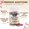 Nature'S Nutrition Hair Vitamins for Women Ultra Strength 5000mcg Biotin Collagen & More - Premium Hair Growth Skin Nails & Keratin Support Supplement Infused with Argan Oil & Hyaluronic Acid Non-GMO - 60 Softgels