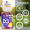 Nature'S Nutrition Vitamin D3 Gummy Vitamins Extra Strength 5000 IU (125 mcg) High Potency Vita D Gummies Dietary Supplement - Bone Teeth Muscle & Immune Support Nature's Vitamin D Supplement Non-GMO - 120 Gummies