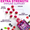 Nature'S Nutrition Zinc Gummies for Adults 50 mg - High Absorption Bone Skin & Immune Health Support Gummy & Antioxidant Chewable Supplement - Non-GMO Vegan & Gluten Zinc Vitamin Mixed Berry Flavor - 120 Gummies