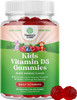 Natures Craft Chewable Vitamin D Gummies for Kids - Delicious Kids Vitamin D 1000 IU Per Serving Gummy Vitamins for Kids and Toddlers Immune Support Plus Muscle and Bone Health - Kosher Gelatin Fruit Flavors