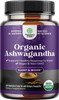 Natures Craft High Strength Organic Ashwagandha Supplements - Calm Mood Support Ashwagandha with Black Pepper for Enhanced Absorption - Vegan and Non-GMO (60 Tablets)