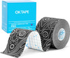 Ok Tape PRO Kinesiology Tape 2inch x Long Roll 16ft Cut Tape Elastic Athletic Tape Therapeutic Latex Black+White Ok Tape PRO Kinesiology Tape 2inch x Long Roll 16ft Cut Tape Elastic Athletic Tape Therapeutic Latex Black+White