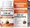 Physician'S Choice KSM-66 Ashwagandha Root Powder Extract - Stress Mood & Athletic Support - 1000 MG of Clinically Studied KSM66 & Black Pepper for Maximum Absorption - 5% Withanolides - 60 Vegan Capsules
