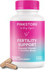 Pink Stork Fertility Supplements for Women - Prenatal Multivitamin with Ovulation Conception & Hormone Balance Support - 17 Vitamins & Inositol Ashwagandha & Vitex - 60 Capsules
